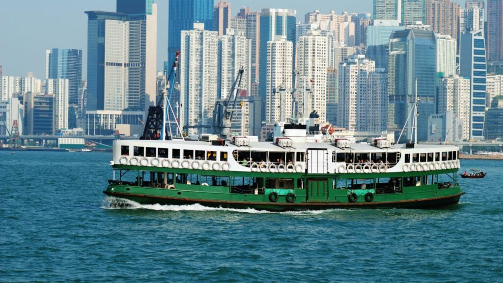 Hong Kong Traffic Victoria Harbor Star Ferry