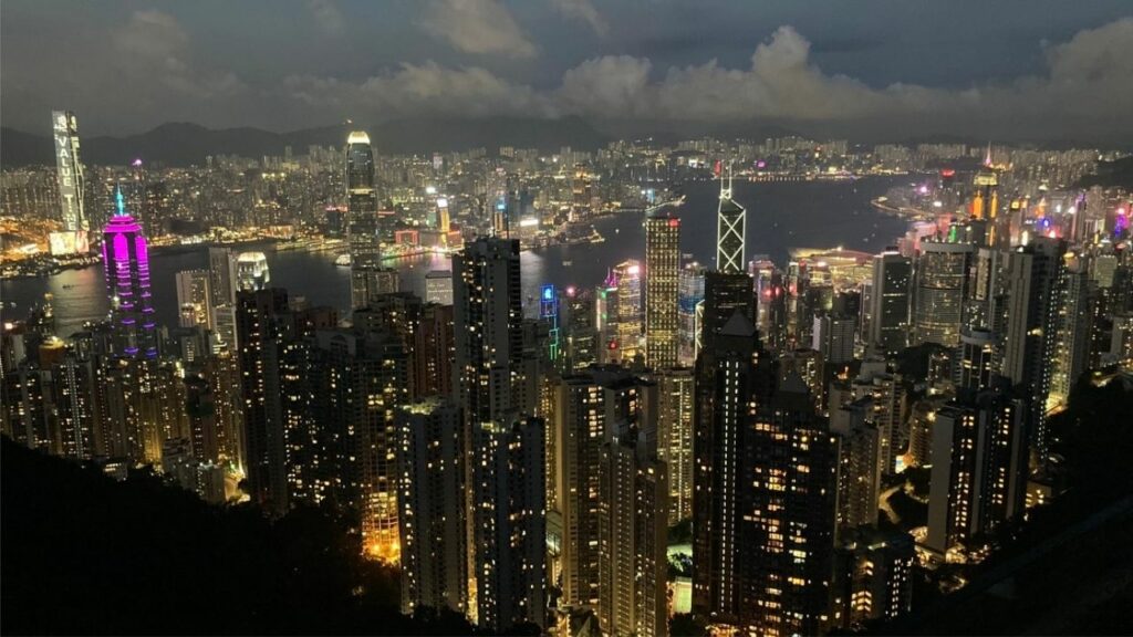 香港ピーク-ビクトリアハーバーの夜景