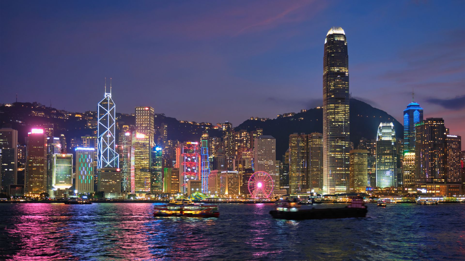 Hong Kong Victoria Harbour Skyline